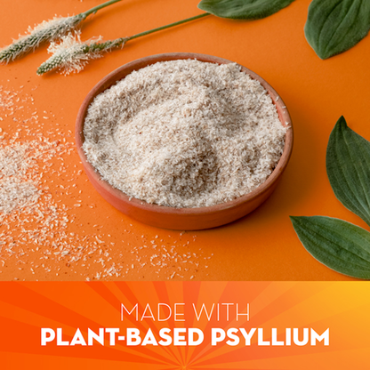 Metamucil Daily Fiber Supplement, Psyllium Husk Fiber Powder, Real Sugar, Orange