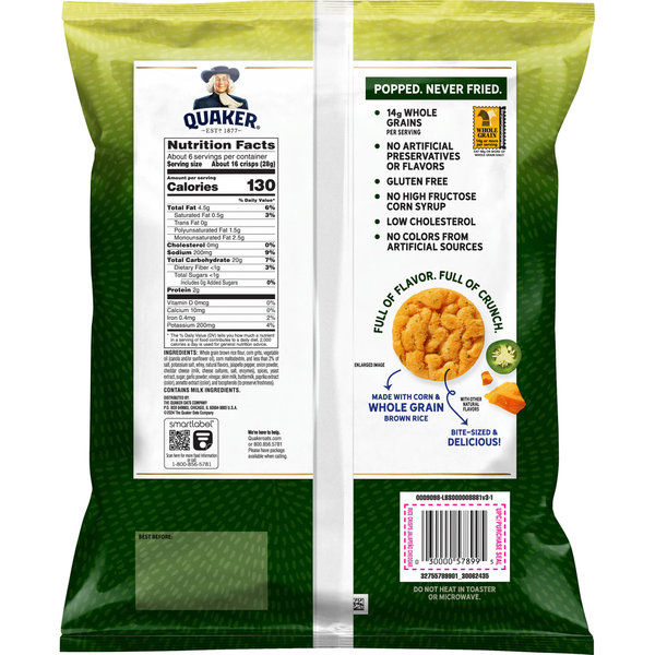Quaker Rice Crisps Jalapeno Cheddar  DestGlow