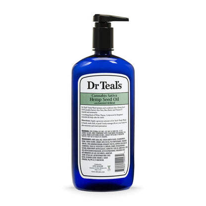 Dr Teal’s Body Wash with Pure Epsom Salt, Cannabis Sativa Hemp Seed Oil