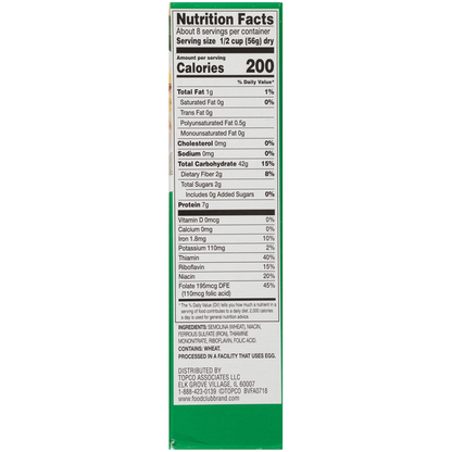 Food Club Enriched Macaroni Product, Small Shells