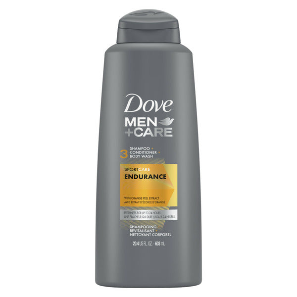 Dove Men+Care 3 In 1 Shampoo Conditioner Body Wash Endurance  DestGlow