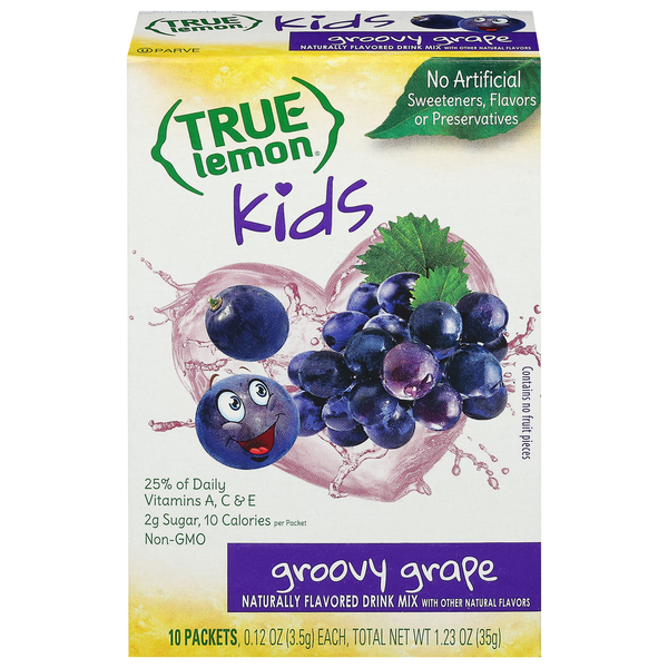 True Lemon Drink Mix, Groovy Grape, Kids  DestGlow