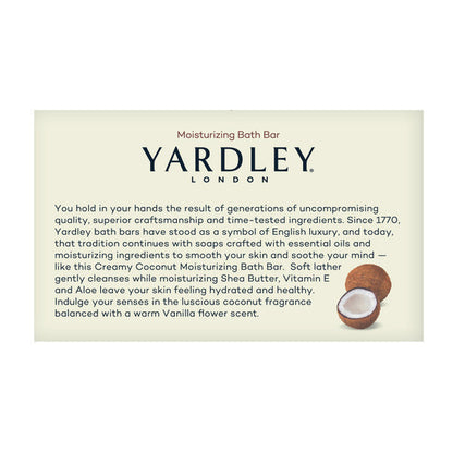 Yardley London Creamy Coconut Moisturizing Bath Bar