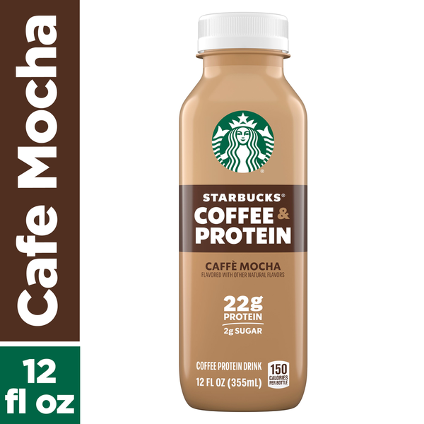 Starbucks Coffee &amp; Protein Cafe Mocha Iced Coffee Bottle  DestGlow