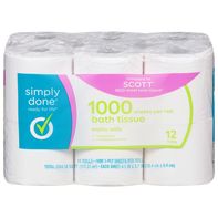 Simply Done Bath Tissue, 1-Ply️