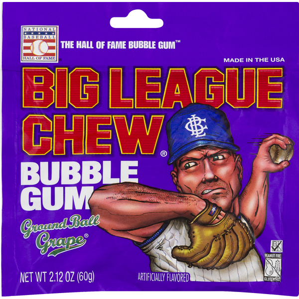 Big League Chew Bubble Gum, Ground Ball Grape  DestGlow