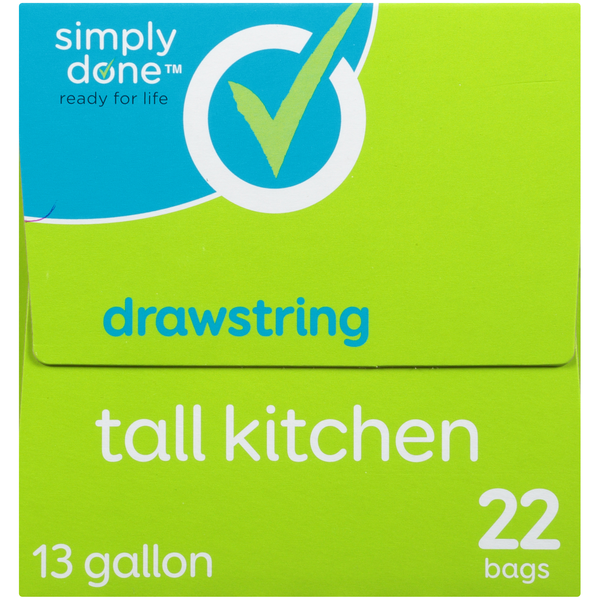 Simply Done Drawstring Tall Kitchen Bags  DestGlow