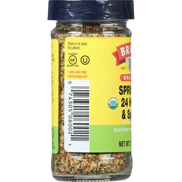 Bragg Salt-Free Seasoning Blend, Sprinkle, 24 Herbs &amp; Spices, Organic