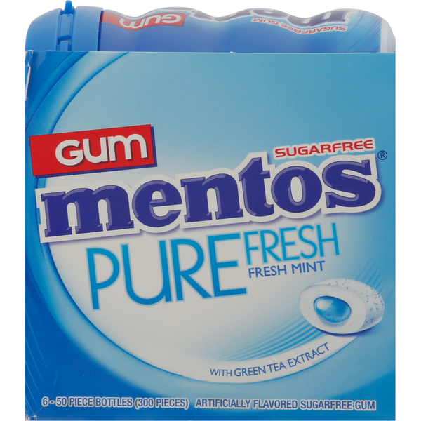 Mentos Gum, Sugarfree, Fresh Mint  DestGlow