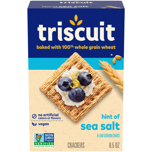 TRISCUIT Hint of Sea Salt Whole Grain Wheat Crackers  DestGlow