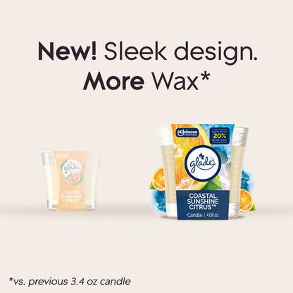 Glade Single Wick Candle, Coastal Sunshine Citrus  DestGlow