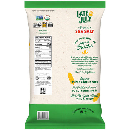 LATE JULY Snacks Restaurant Style Sea Salt Tortilla Chips