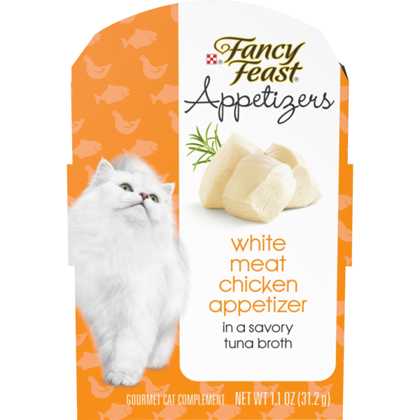 Purina Fancy Feast Broth Wet Cat Food Complement, Appetizers White Meat Chicken  DestGlow