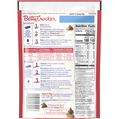 Betty Crocker Walnut Chocolate Chip Cookie Mix  DestGlow