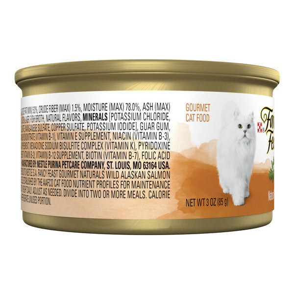 Purina Fancy Feast Grain Free Wet Cat Food Pate Gourmet Naturals Wild Alaskan Salmon Recipe