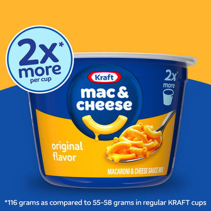 Kraft Original Flavor Mac &amp; Cheese Dinner Big Cups