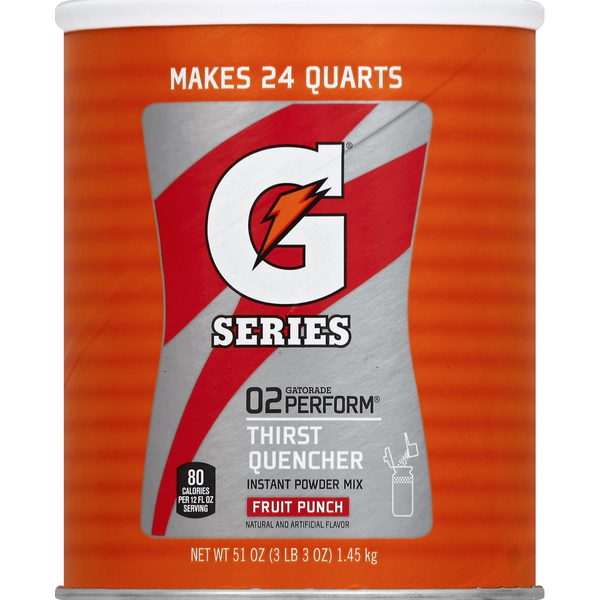 Gatorade Thirst Quencher, Instant Powder Mix, 02 Perform, Fruit Punch  DestGlow