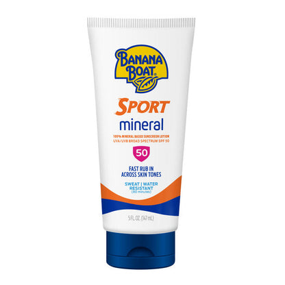 Banana Boat 100% Mineral Sunscreen Lotion, SPF 50