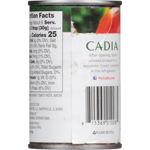 CADIA Tomato Paste, Organic  DestGlow