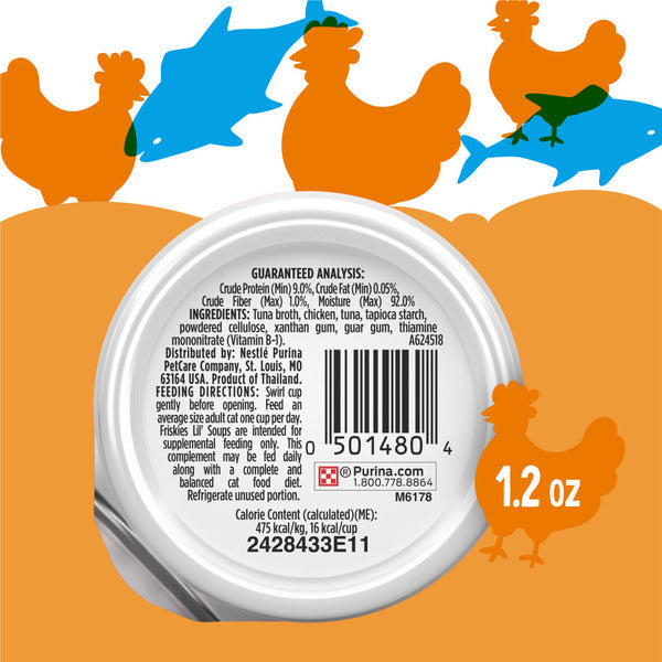 Purina Friskies Natural, Grain Free Wet Cat Food Lickable Cat Treats, Lil&