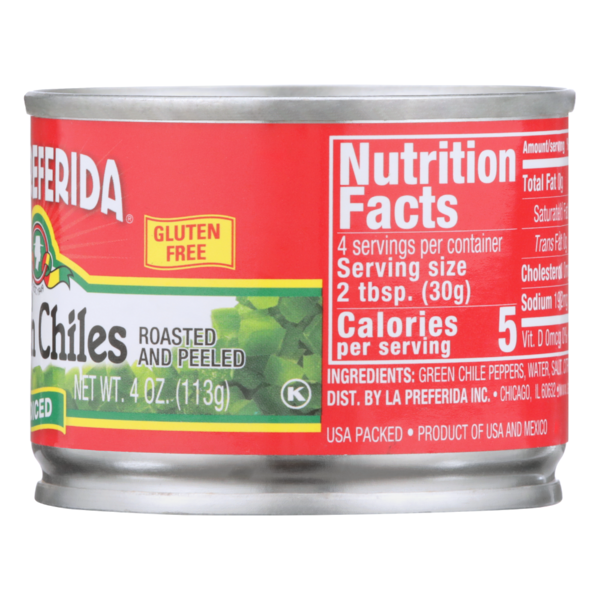 La Preferida Mild Diced Green Chiles, Roasted &amp; Peeled  DestGlow