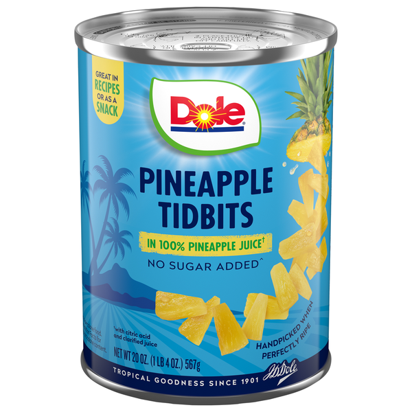 Dole Pineapple Tidbits in Pineapple Juice  DestGlow