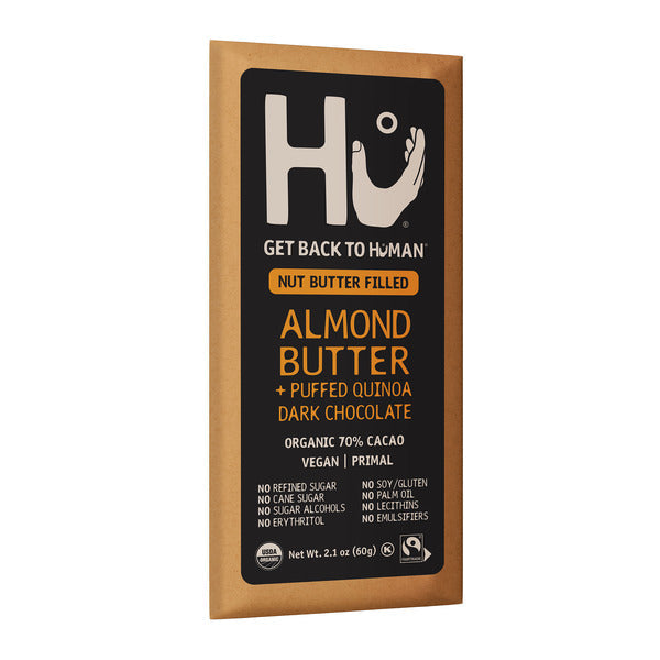 Hu Organic Almond Butter + Puffed Quinoa Dark Chocolate Bar 2.1 oz  DestGlow