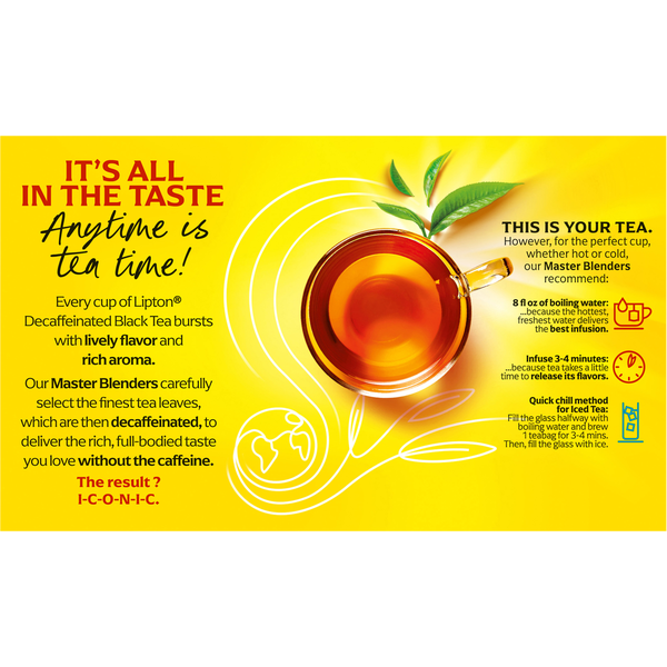 Lipton Decaffeinated Yellow Label Black Tea  DestGlow