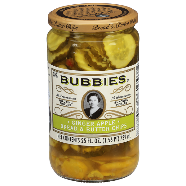 Bubbies Bread &amp; Butter Chips, Ginger Apple  DestGlow