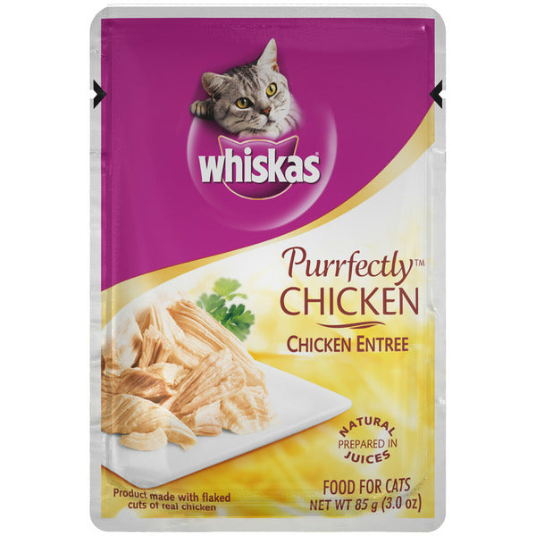 Whiskas Purrfectly Chicken Wet Cat Food Chicken Entree Flavor  DestGlow