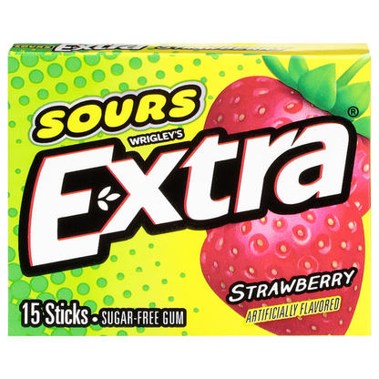 Extra Sugar-Free Sours Strawberry Gum