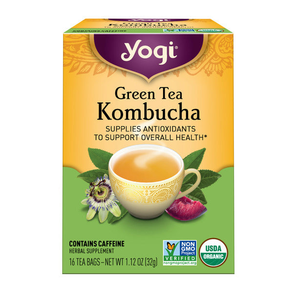 Yogi Tea Green Tea Kombucha Tea, Supplies Antioxidants, Contains Caffeine  DestGlow