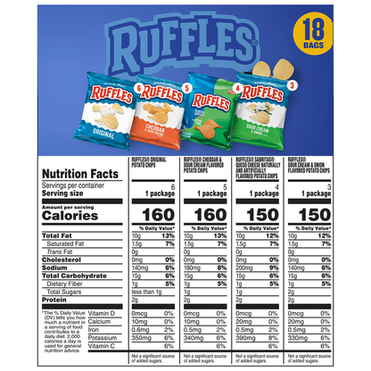 Ruffles Potato Chips Variety Pack  DestGlow