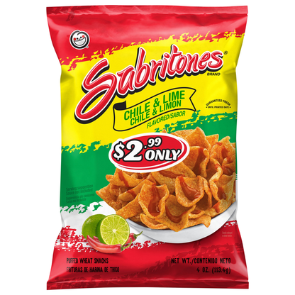 Frito-Lay SABRITONES Chile &amp; Lime Puffed Wheat Snacks