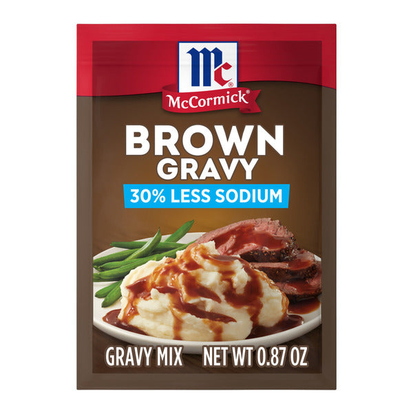 McCormick 30% Less Sodium Brown Gravy Seasoning Mix  DestGlow