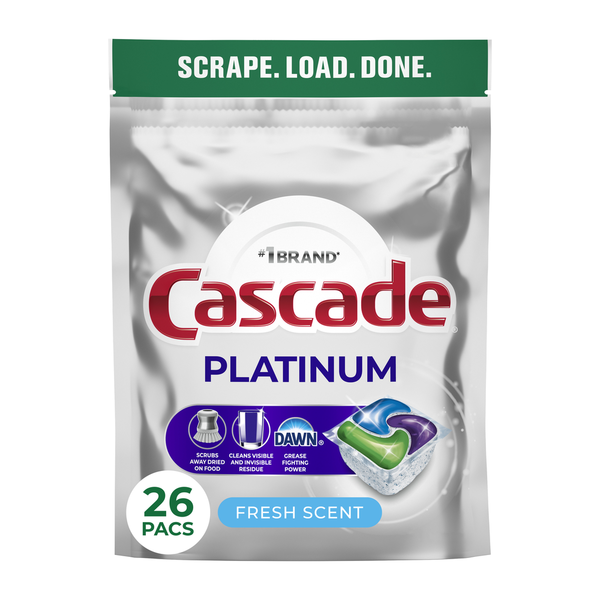 Cascade Platinum Dishwasher Pods, Fresh  DestGlow