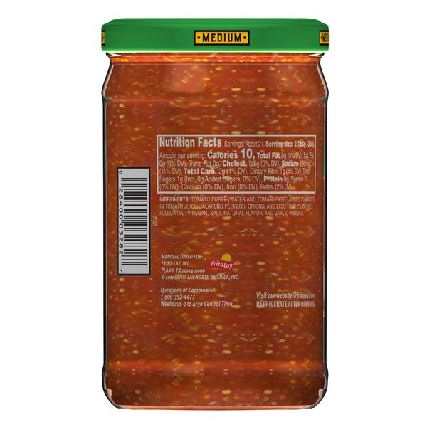 Tostitos Salsa, Chunky, Medium