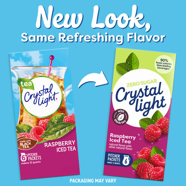 Crystal Light Raspberry Iced Tea Naturally Flavored Powdered Drink Mix