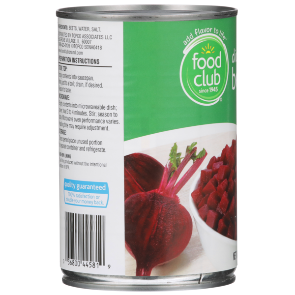 Food Club Diced Beets  DestGlow