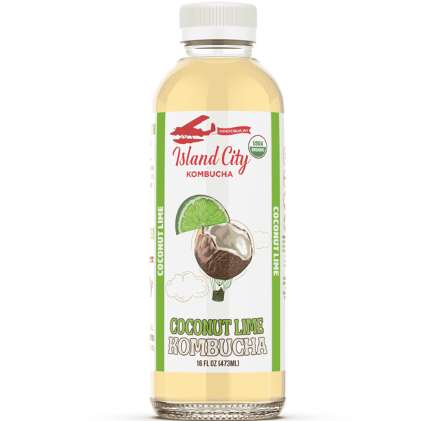 Island City Kombucha Organic, Coconut Lime Kombucha  DestGlow