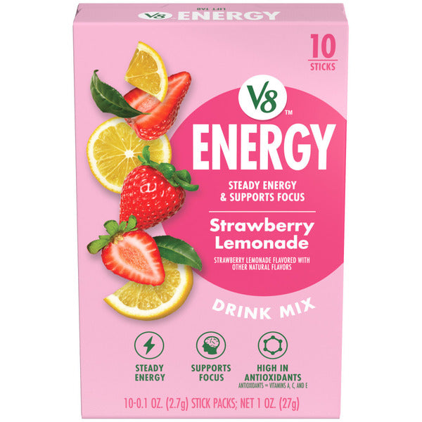 V8 Energy Strawberry Lemonade Powder  DestGlow
