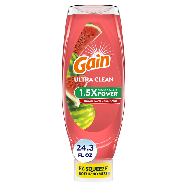 Gain Ultra Clean EZ-Squeeze Dish Soap, Summer Watermelon  DestGlow