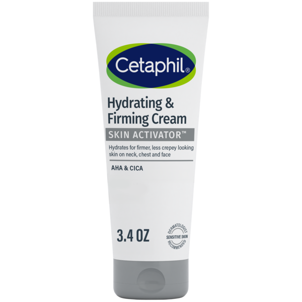 Cetaphil Skin Activator Hydrating &amp; Firming Cream For Face, Neck &amp; Chest 3.4 oz, Mandelic Acid (AHA) and Centella Asiatica (CICA) Cream, Hydrates and Firms Aging Skin, Anti-Aging Skin Care