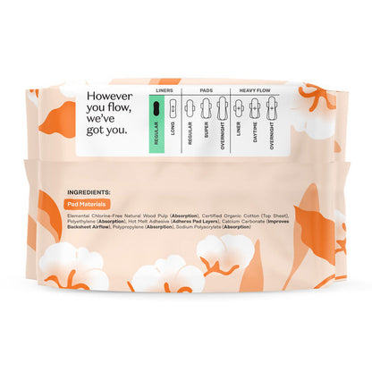 The Honey Pot Company 100% Organic Cotton Comfort Cover Regular Liners