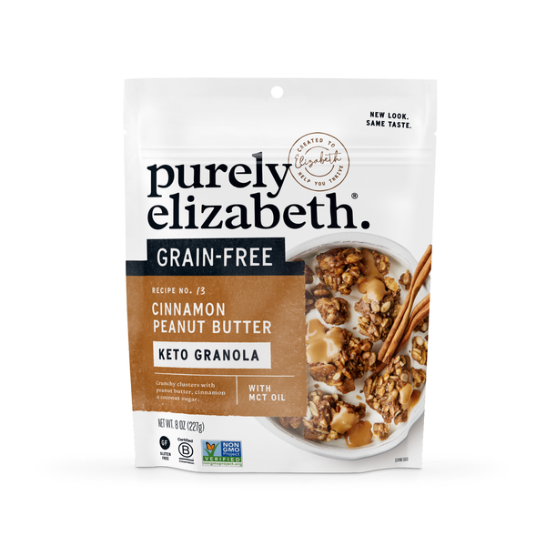 Purely Elizabeth Cinnamon Peanut Butter, Grain-Free Keto Granola, with MCT Oil  DestGlow
