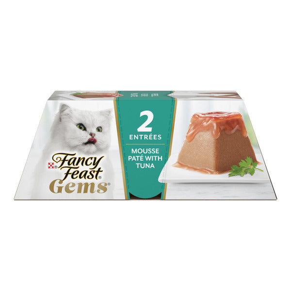 Fancy Feast Gems Pate Cat Food Mousse With Tuna and a Halo of Savory Gravy Cat Food