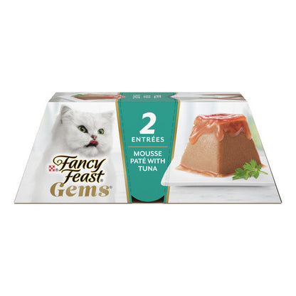 Fancy Feast Gems Pate Cat Food Mousse With Tuna and a Halo of Savory Gravy Cat Food