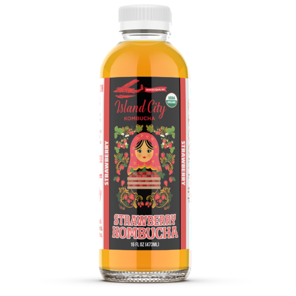 Island City Kombucha Organic, Strawberry Kombucha  DestGlow