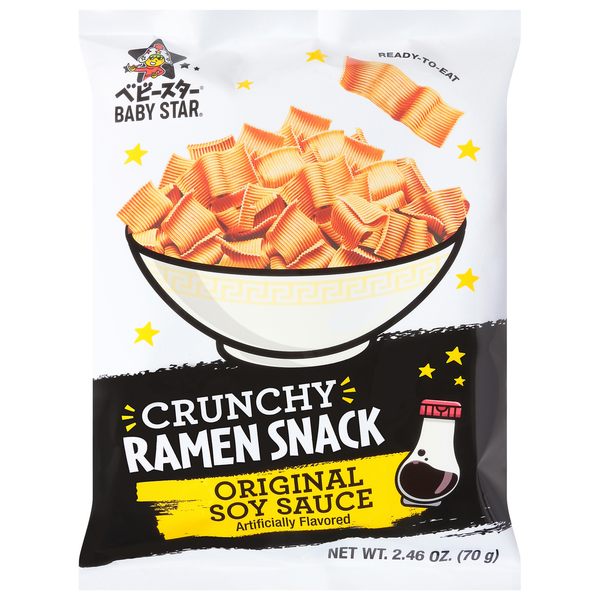 Baby Star Ramen Snack, Original Soy Sauce, Crunchy  DestGlow