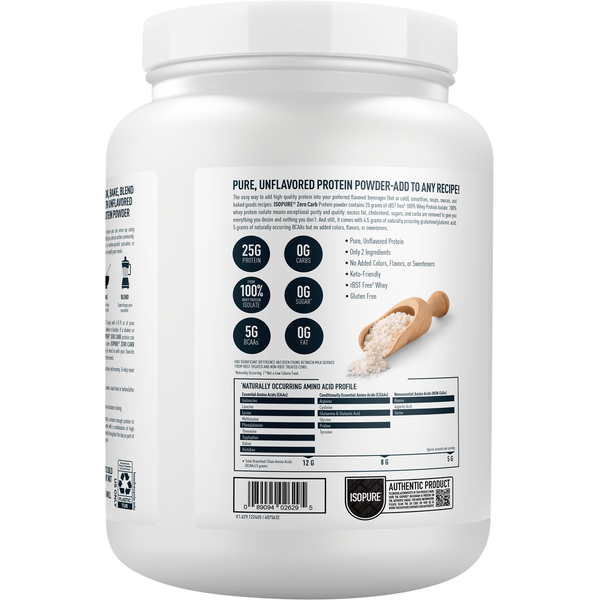Isopure Unflavored Protein Powder Drink Mix  DestGlow